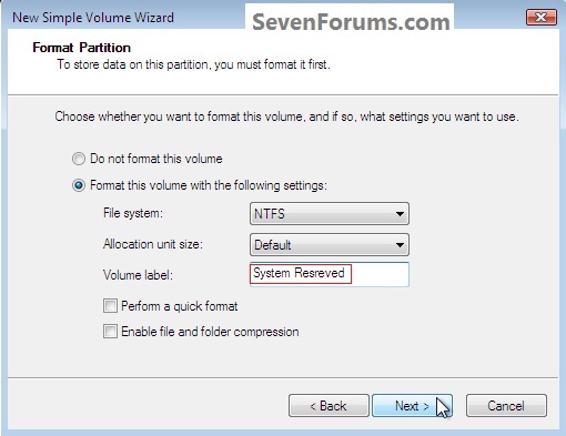 System Reserved : Create Using Disk Management-label.jpg