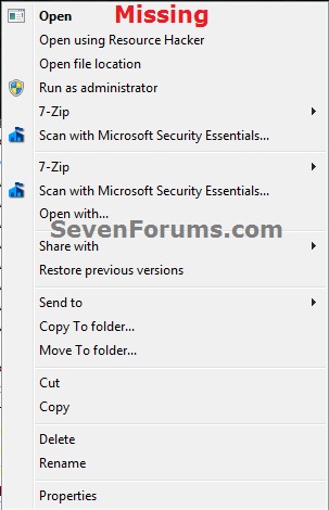 Pin to Taskbar and Pin to Start Menu Missing from Context Menu Fix-missing.jpg