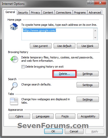 Internet Explorer Auto Suggest - Delete Typed URLs-internet_options-1.jpg