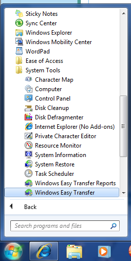 Windows Easy Transfer - Transfer To &amp; From Computers-start-menu-1.png