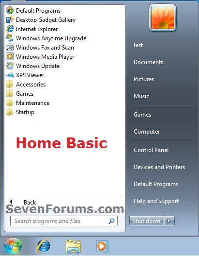 Start Menu All Programs in Windows 7 - Restore Default Shortcuts-home_basic_start_menu.jpg