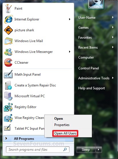 Start Menu All Programs in Windows 7 - Restore Default Shortcuts-start_menu_open_all_users.jpg
