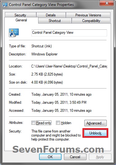 Control Panel Category View Shortcut - Create-unblock.jpg