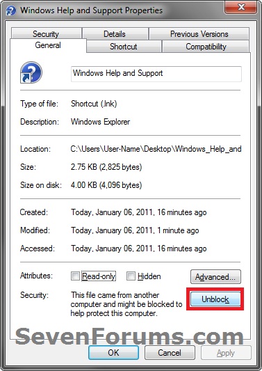 Windows Help and Support Shortcut - Create-unblock.jpg