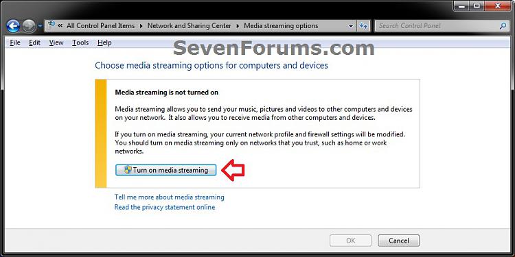 Media Streaming Using Windows Media Player - Turn On or Off-network_step3.jpg