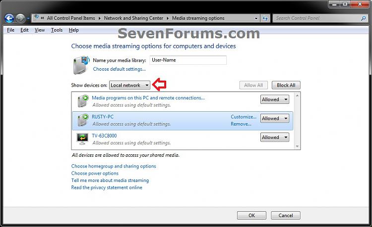 Media Streaming Using Windows Media Player - Turn On or Off-network_step4-.jpg