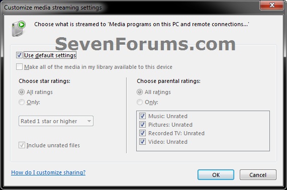 Media Streaming Using Windows Media Player - Turn On or Off-customize.jpg
