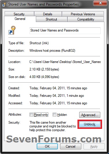 Stored User Names and Passwords Shortcut - Create-unblock.jpg