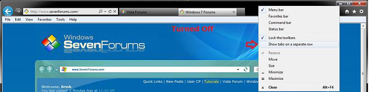 Internet Explorer - &quot;Show tabs on a separate row&quot; - Turn On or Off-turned_off.jpg