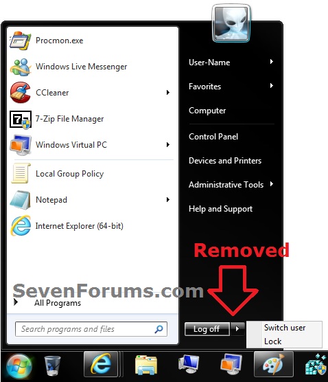 Shut Down, Restart, Sleep, and Hibernate Commands - Add or Remove-start_menu_removed.jpg