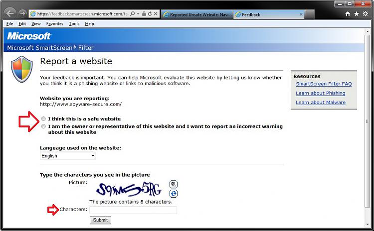 Internet Explorer SmartScreen Filter - Report Unsafe Website-report_safe.jpg