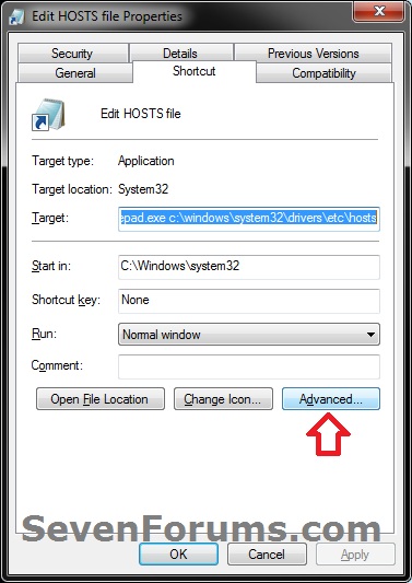 HOSTS File - Create a &quot;Edit HOSTS file&quot; Shortcut-step3.jpg