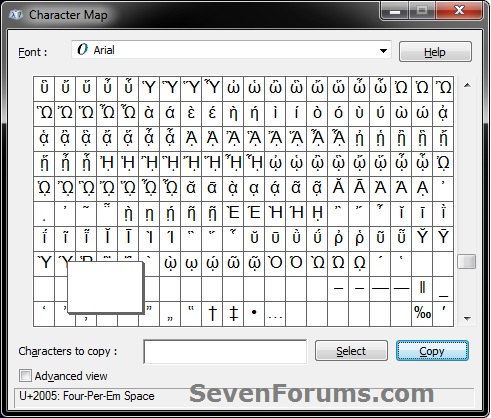 File Name - Hide or Show for a Shortcut and Folder-character-map.jpg