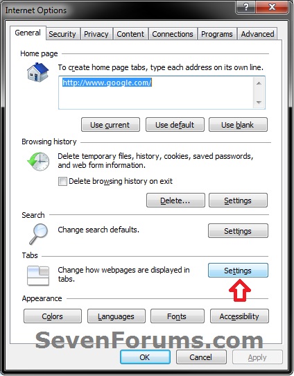 Internet Explorer New Tab - Change What Page it Opens To-properties-1.jpg