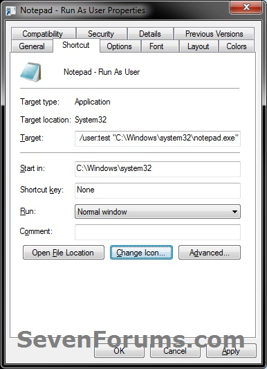 Run as Different User Shortcut - Create for Specified Program and User-step7.jpg