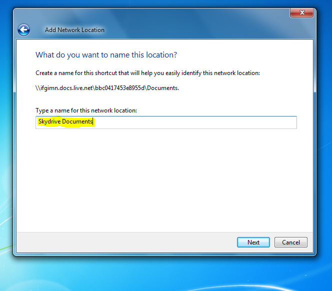 Windows Live SkyDrive - Map Drive-name-location.png