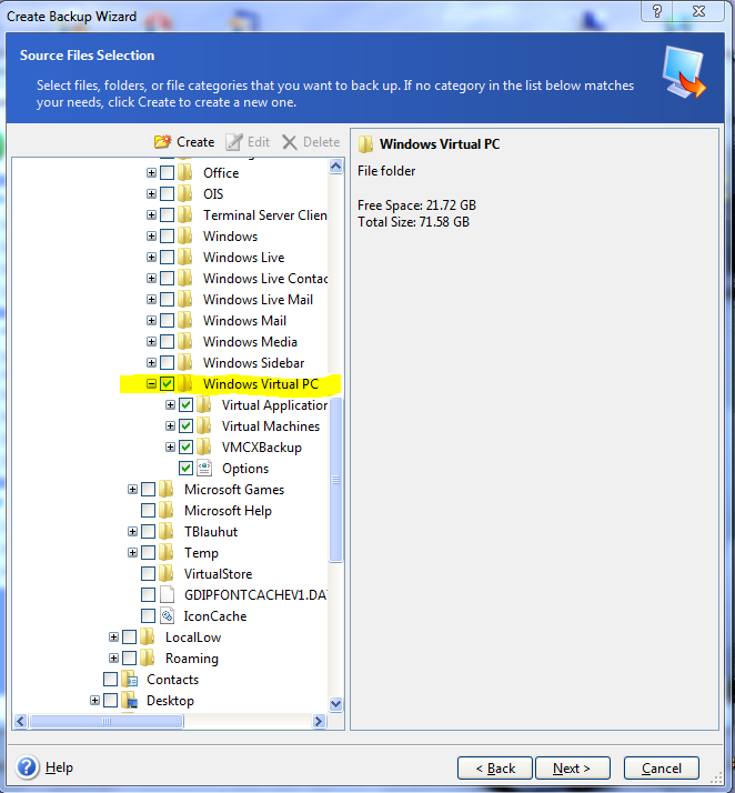 Windows XP Mode - Install and Setup-acronis-window.png