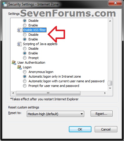 Internet Explorer - Cross-site Scripting (XSS) Filter - Turn On or Off-step2.jpg