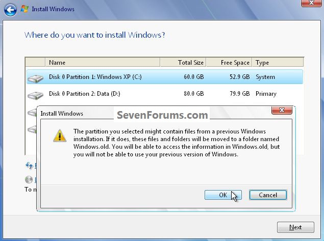 Clean Install Windows 7 from the Windows XP Desktop-windows.old.jpg