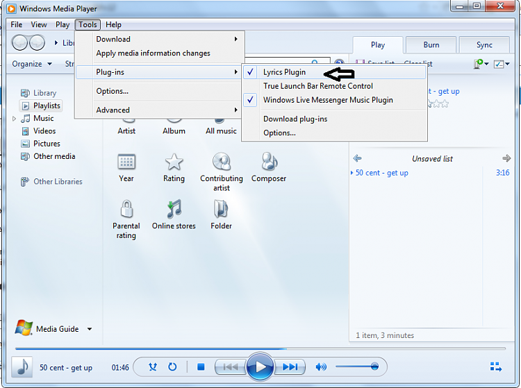 Windows Media Player - Enable Song Lyrics-wmp2.png