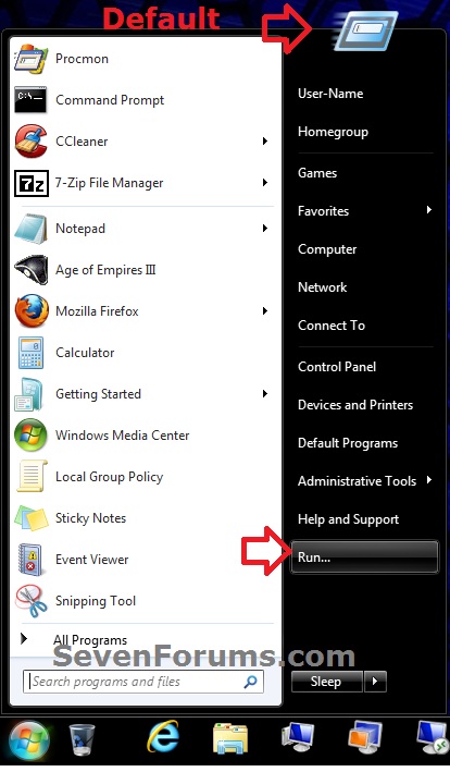 Run - Change Default Icon in Start Menu-default.jpg