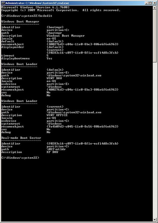 Dual Boot Installation with Windows 7 and XP-bcdedit-01.jpg