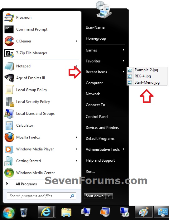 Recent Items - Change Maximum Number to Display in Start Menu-example-1.jpg