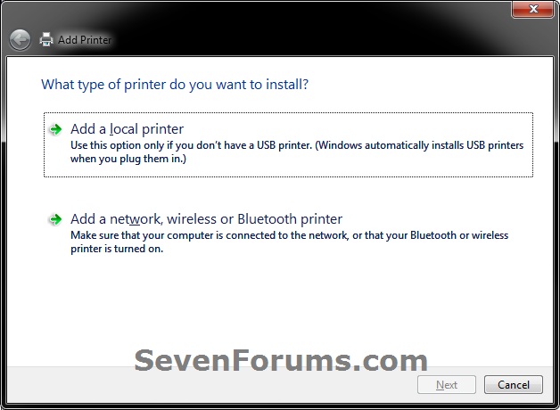 Echter Salie Gaan Add Printer Wizard Shortcut - Create Windows 10 Forums