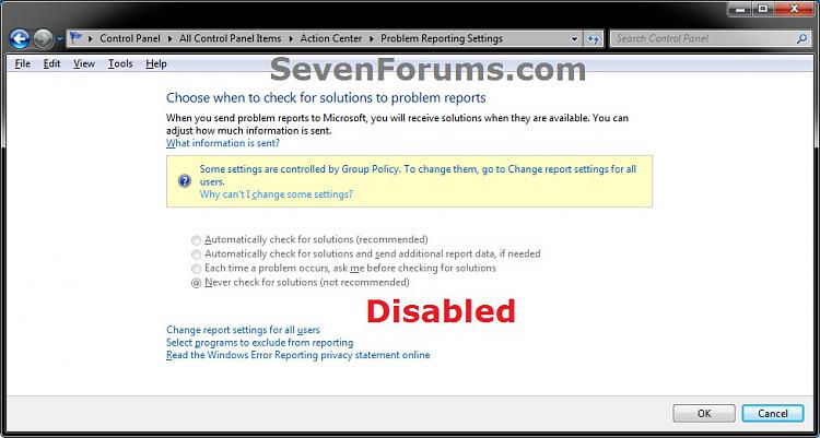 Windows Error Reporting - Disable in Windows-disabled-1.jpg