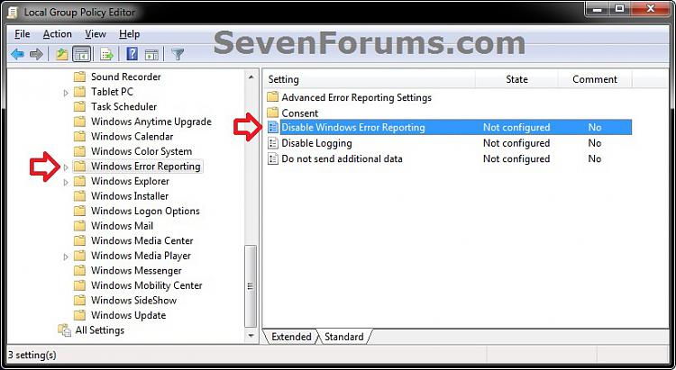Windows Error Reporting - Disable in Windows-gpedit-1.jpg