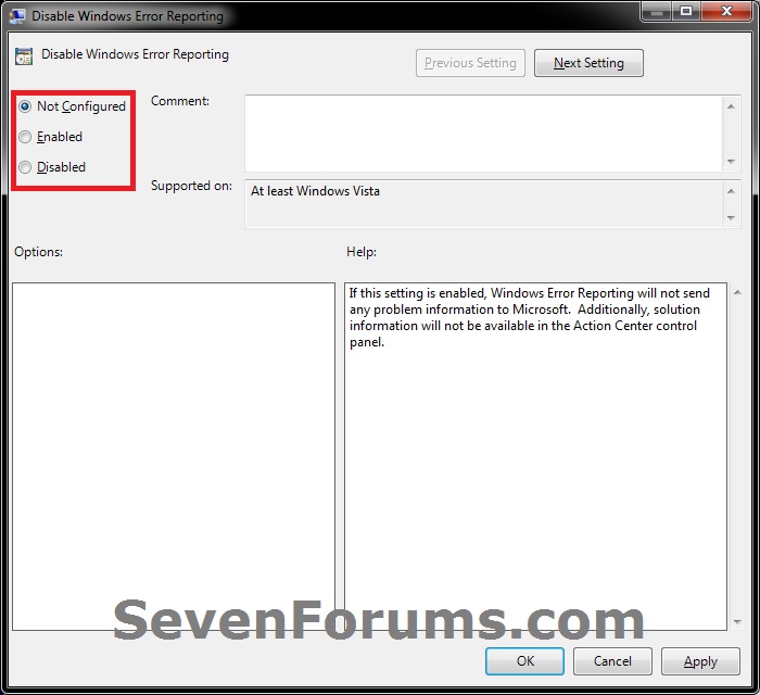Windows Error Reporting - Disable in Windows-gpedit-2.jpg