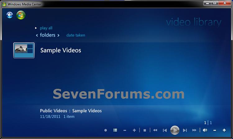 Windows Media Center - Video Library - Create Shortcut-video-library.jpg