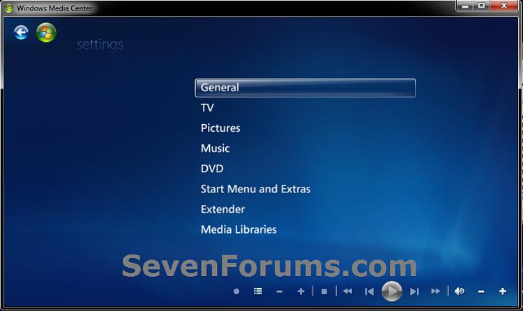 Windows Media Center - Settings Menu - Create Shortcut-settings-menu.jpg