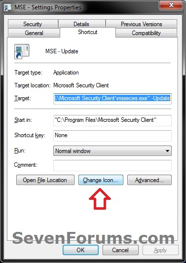 Microsoft Security Essentials - Update - Create Shortcut-step3d.jpg