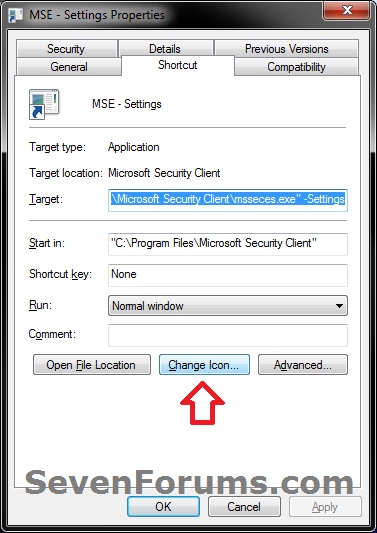 Microsoft Security Essentials - Settings - Create Shortcut-step3c.jpg