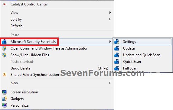 Microsoft Security Essentials - Cascading Desktop Context Menu-example.jpg