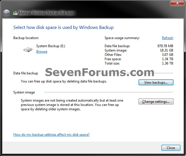 Manage Windows Backup Disk Space - Create Shortcut-example.jpg
