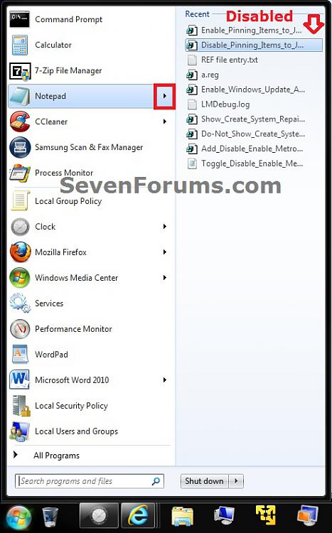 Jump Lists - Enable or Disable Pinning and Unpinning of Items-disabled_start_menu.jpg