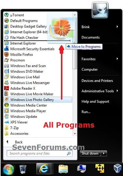 Start Menu Auto Arrange by Name - Enable or Disable-all_programs.jpg