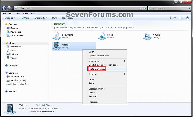 Start Menu - Pin or Unpin a Folder, Drive, and Library-library-1.jpg