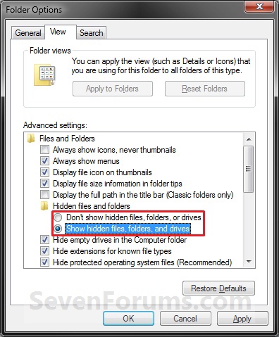 Start Menu All Programs - Add or Delete Shortcuts-folder_options_unhide.jpg