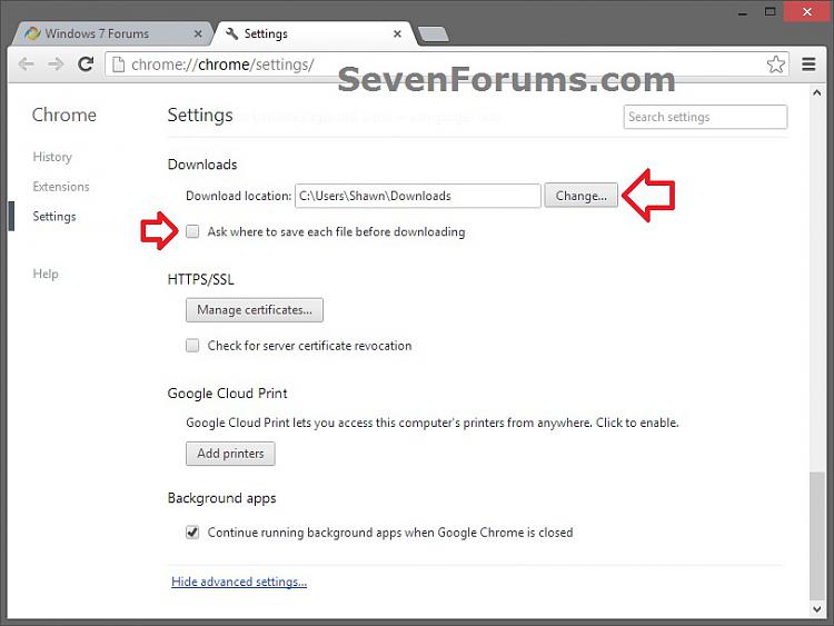 Chrome Browser - Change Default Download Location-settings-3.jpg