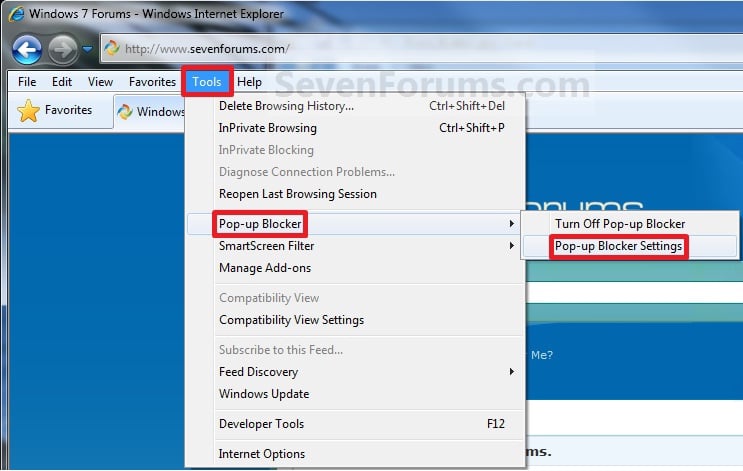 håndtag omhyggelig cirkulære Internet Explorer Pop-up Blocker Exceptions - Add or Remove a Website  Windows 10 Forums