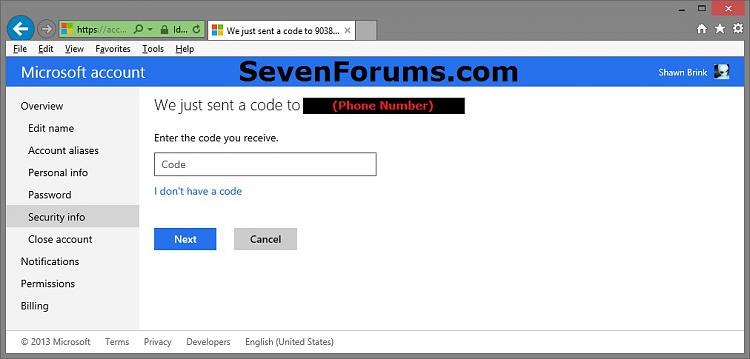 Microsoft Account &quot;Two-step Verification&quot; - Turn On or Off-phone-code-1.jpg