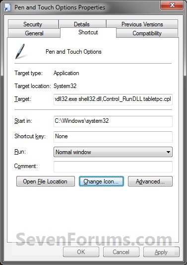 Pen and Touch Settings - Create Shortcut-properties2.jpg