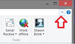 Windows Live Mail Ribbon Toolbar - Hide or Show-arrow.jpg
