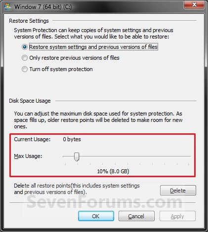 System Protection - Change Disk Space Usage-configure.jpg