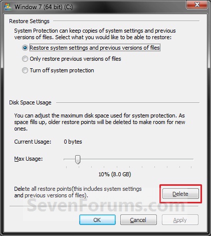 System Protection Restore Points - Delete-configure-delete.jpg