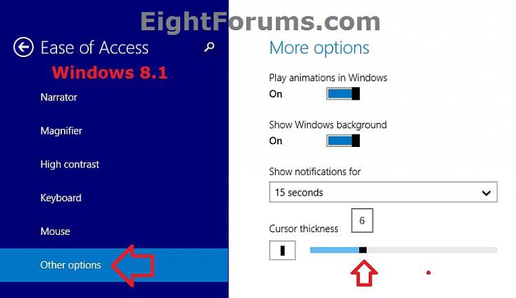 Windows 8.1 Cursor 