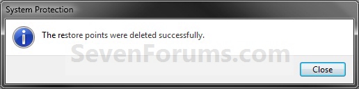 System Protection Restore Points - Delete-success.jpg